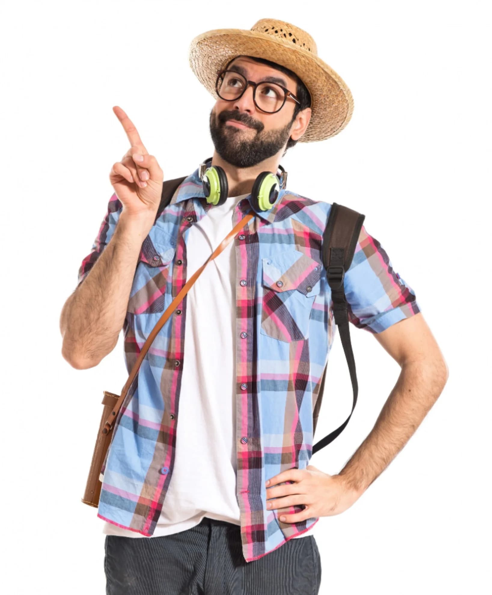 Turista pronto pra explorar